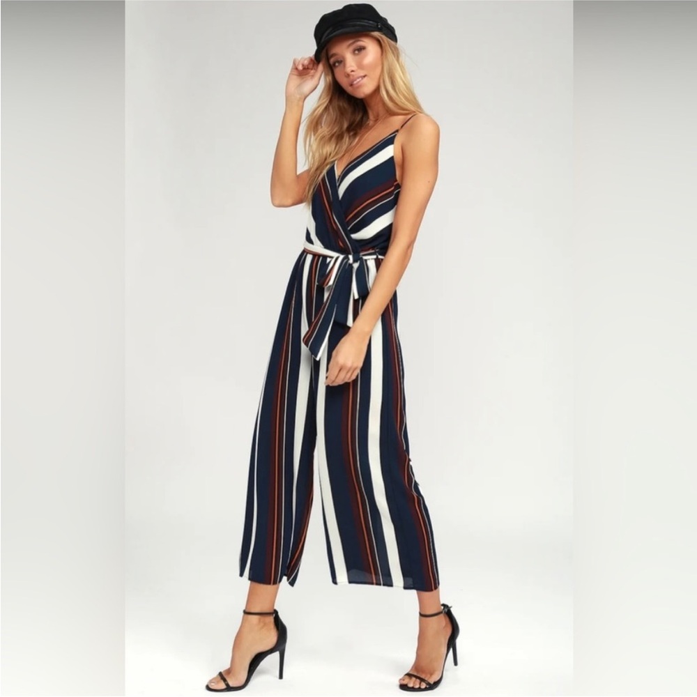 Lulus Striped Jumpsuit